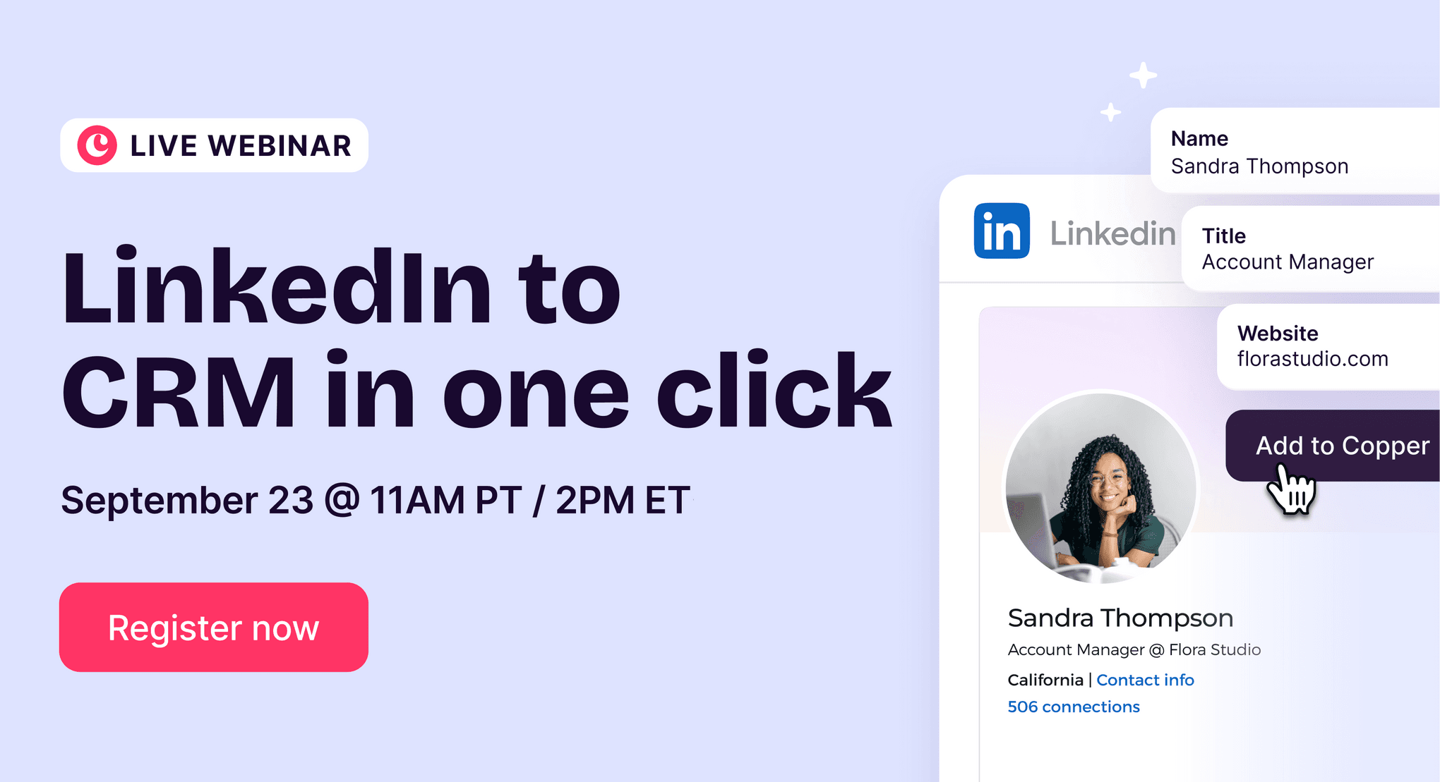 Featured image: Coffee with Copper: LinkedIn to CRM in one click